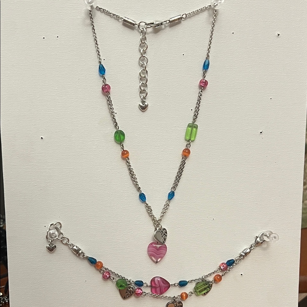 Brighton Colorful Beaded Necklace and Bracelet Set